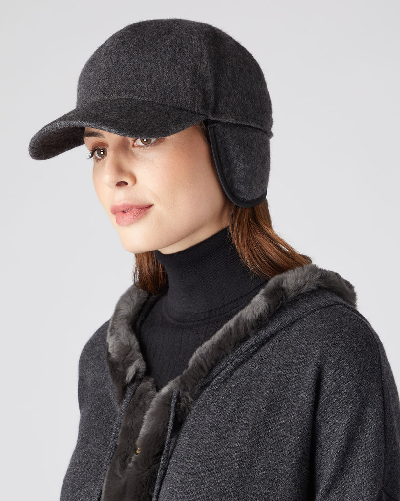 Unisex Cashmere Cap Dark Grey