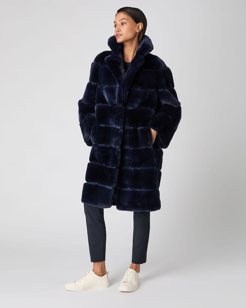 Peri luxe rex rabbit fur outlet jacket