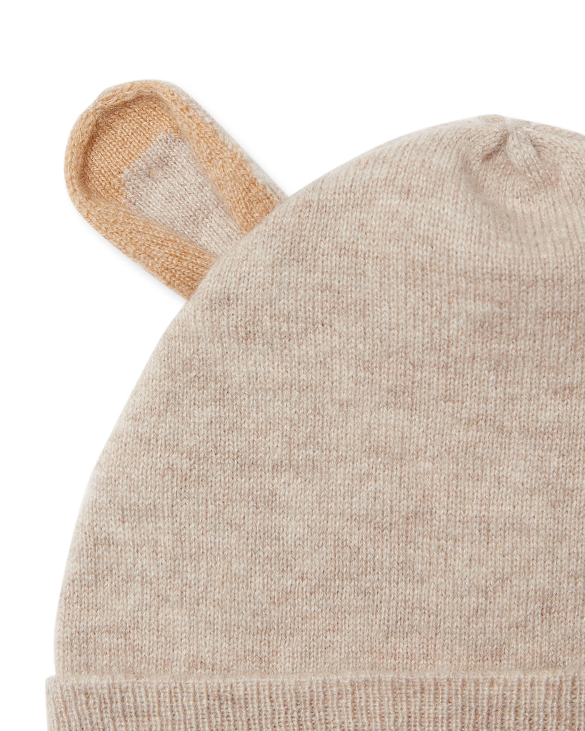 Bear Cashmere Hat Light Oatmeal Brown | N.Peal