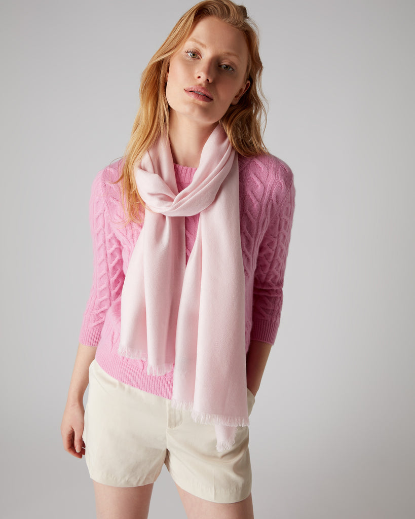 Pale pink 2024 cashmere scarf