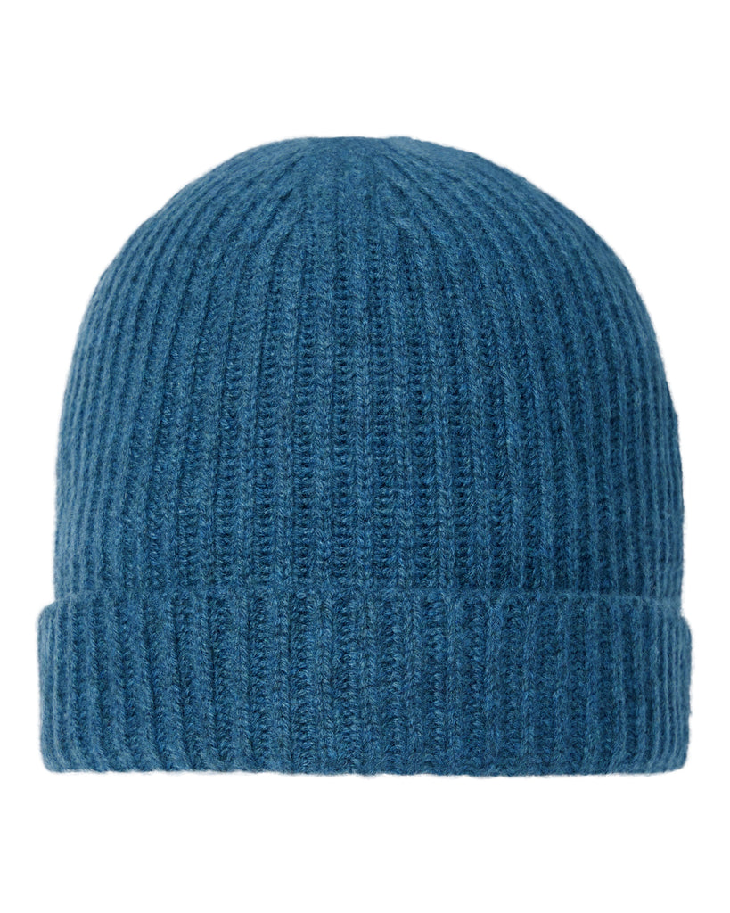 Unisex Ribbed Cashmere Hat Lagoon Blue | N.Peal