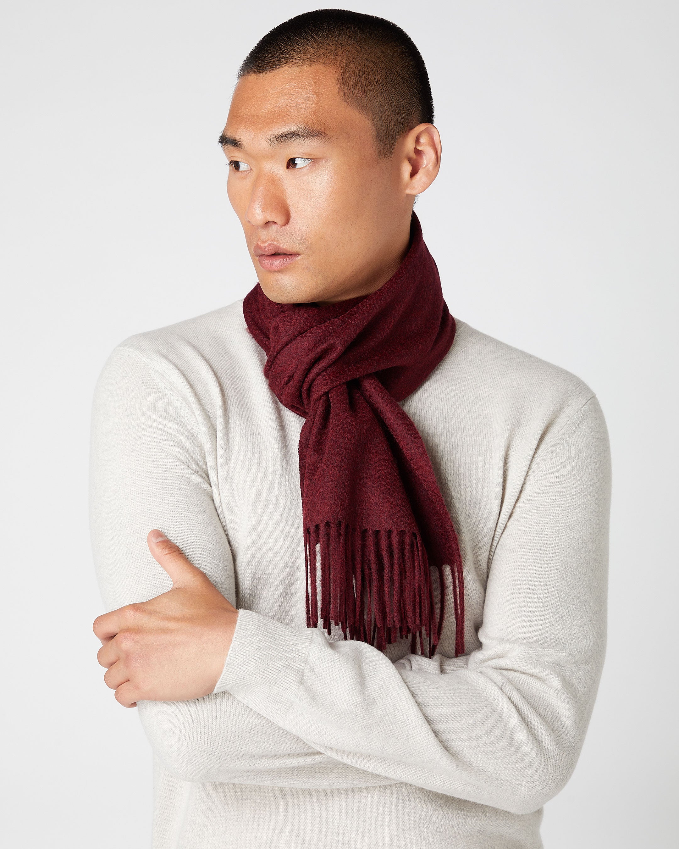 Mens red hot sale cashmere scarf