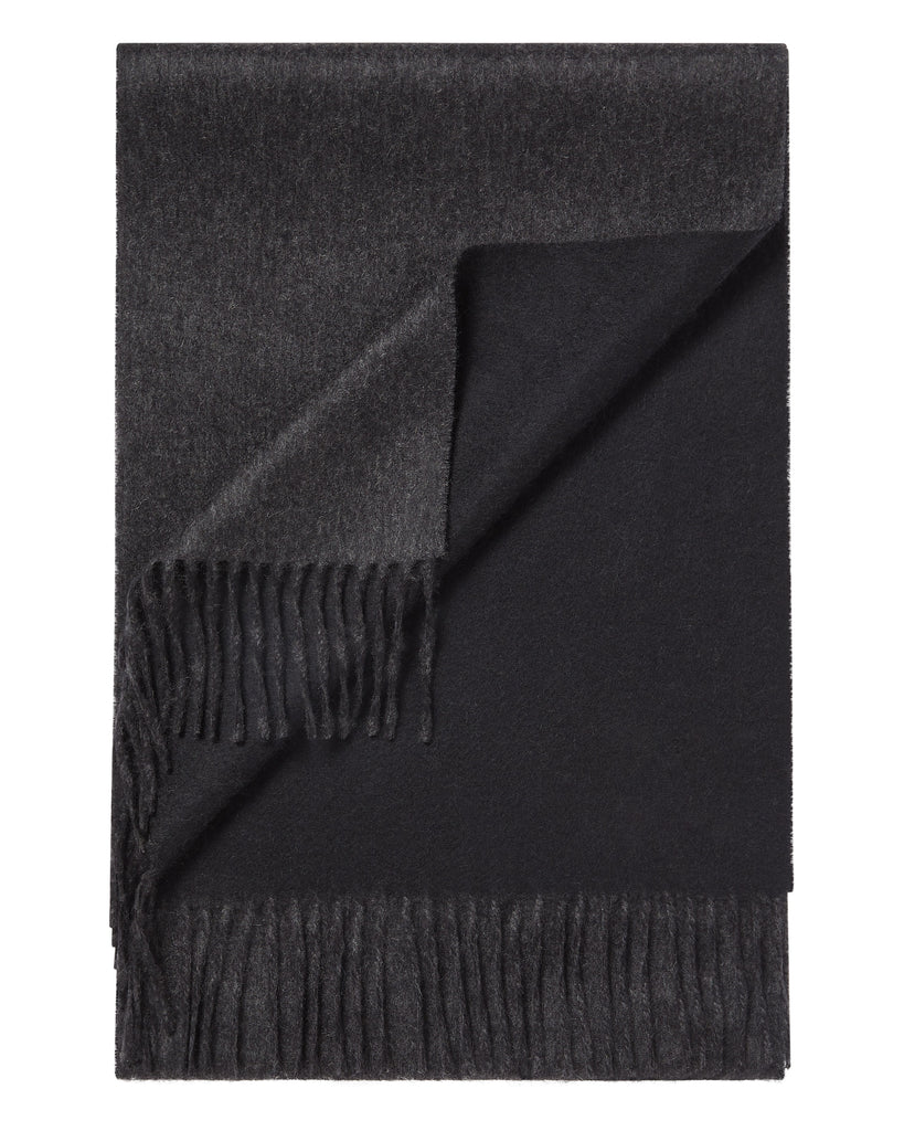 Unisex Doubleface Woven Cashmere Scarf Black | N.Peal