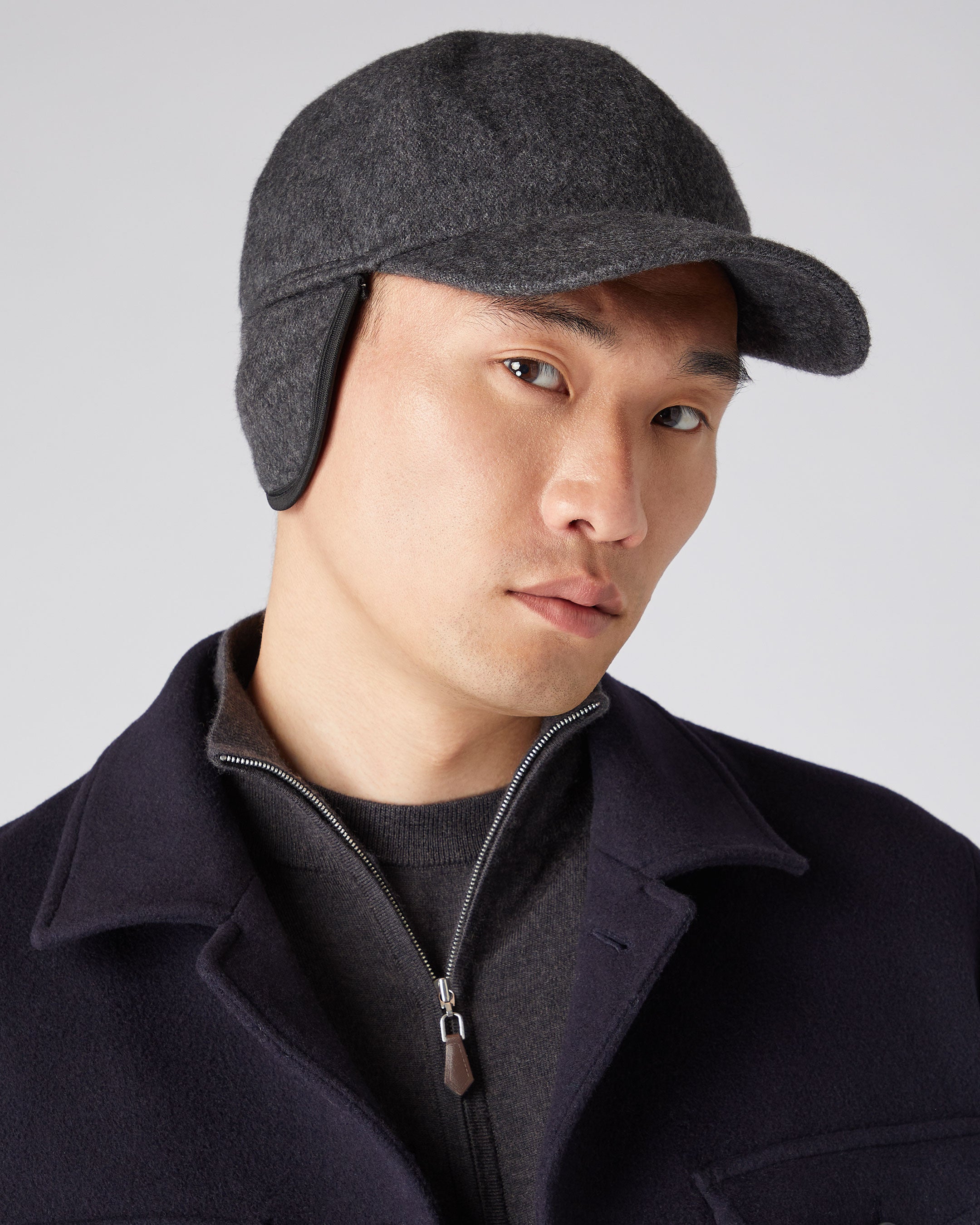 Unisex Cashmere Cap Dark Grey N.Peal