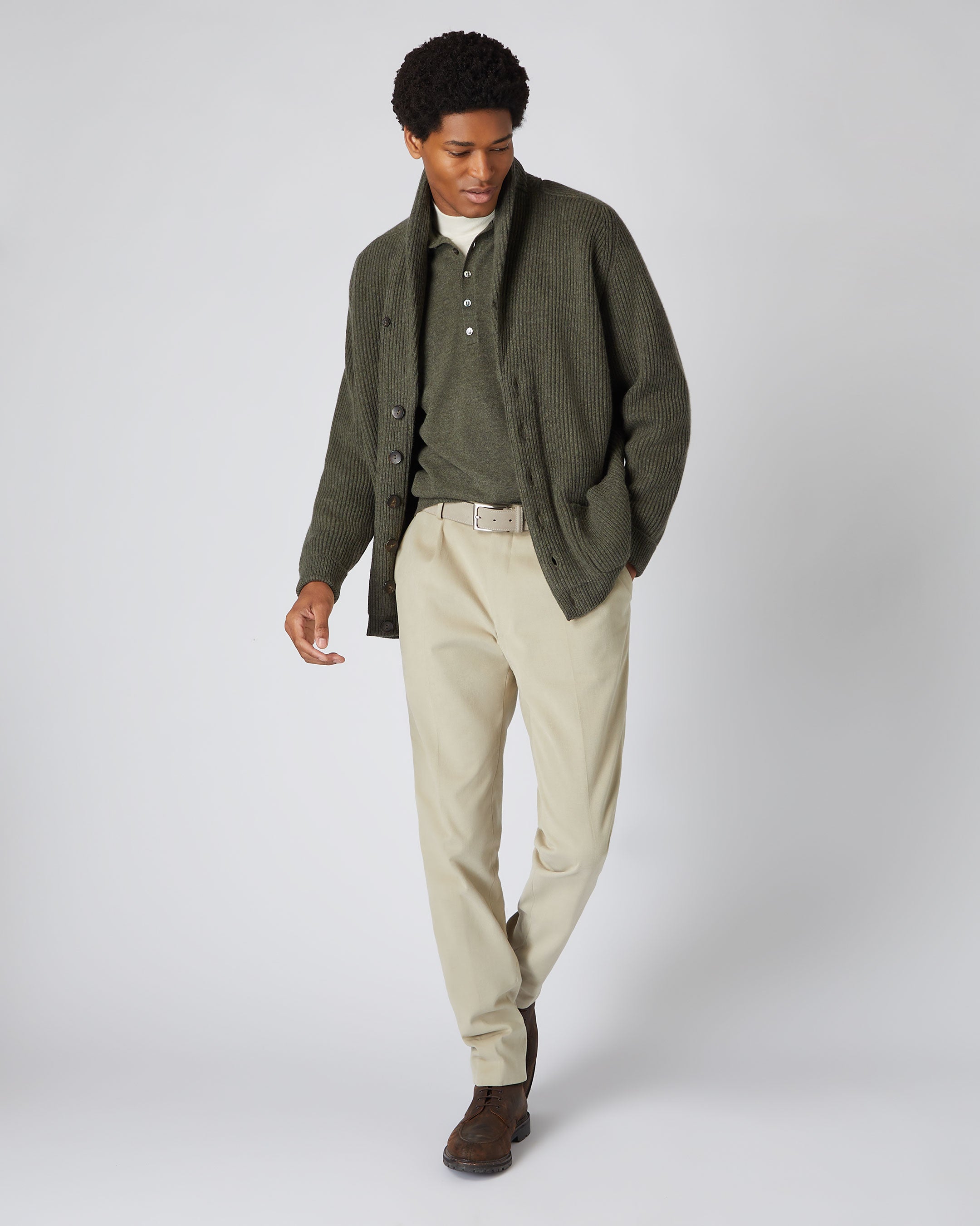 Green 2024 mens cardigan