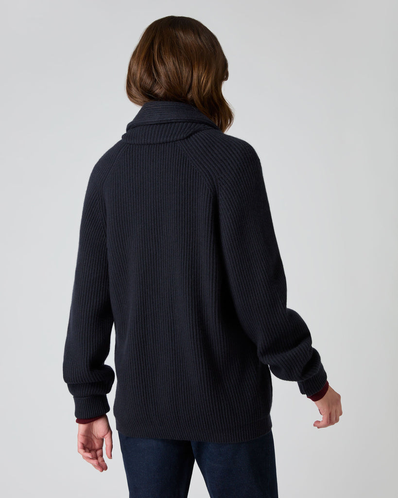 Women's The Kensington Cashmere Cardigan Navy Blue | N.Peal