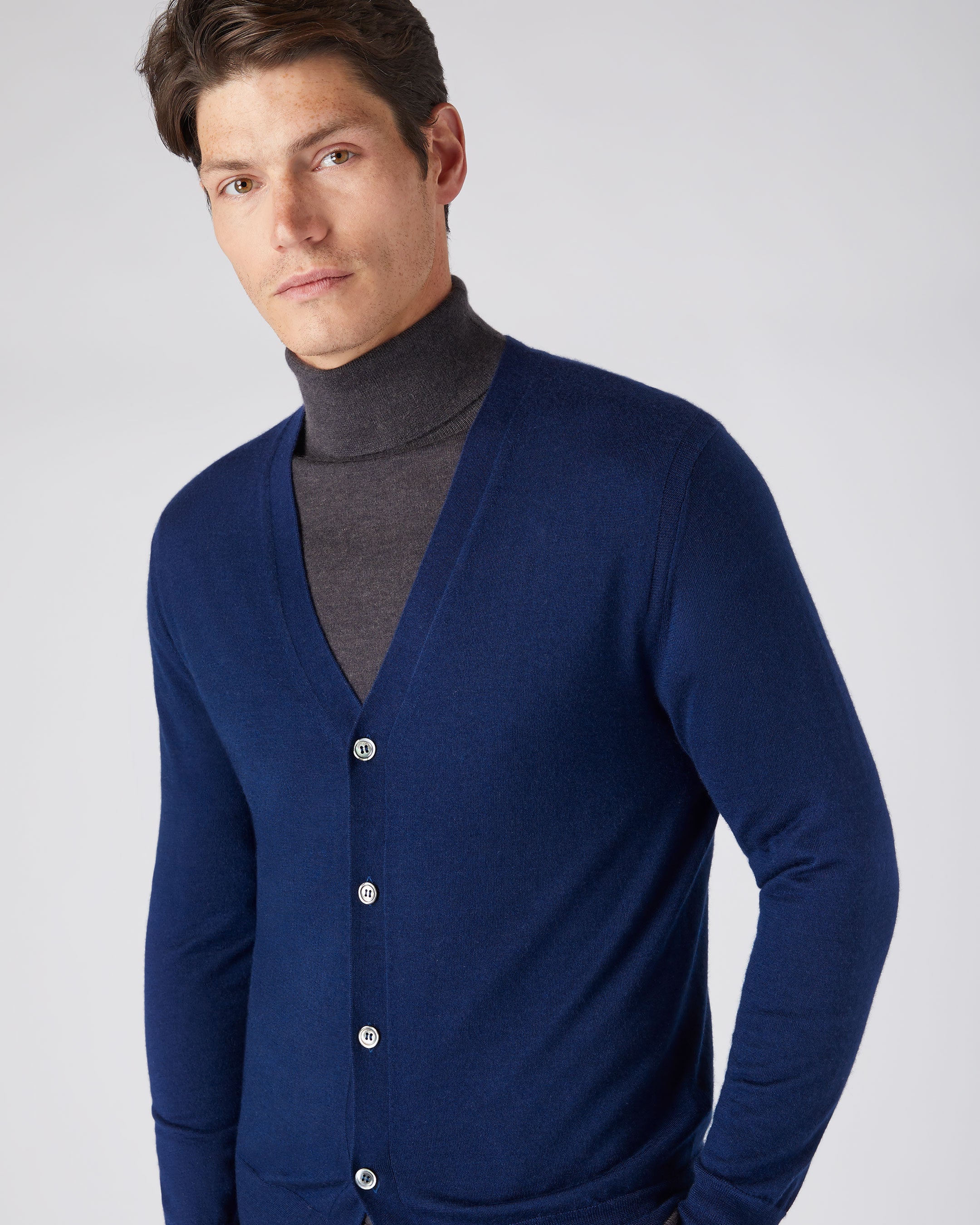 Cashmere on sale cardigan men