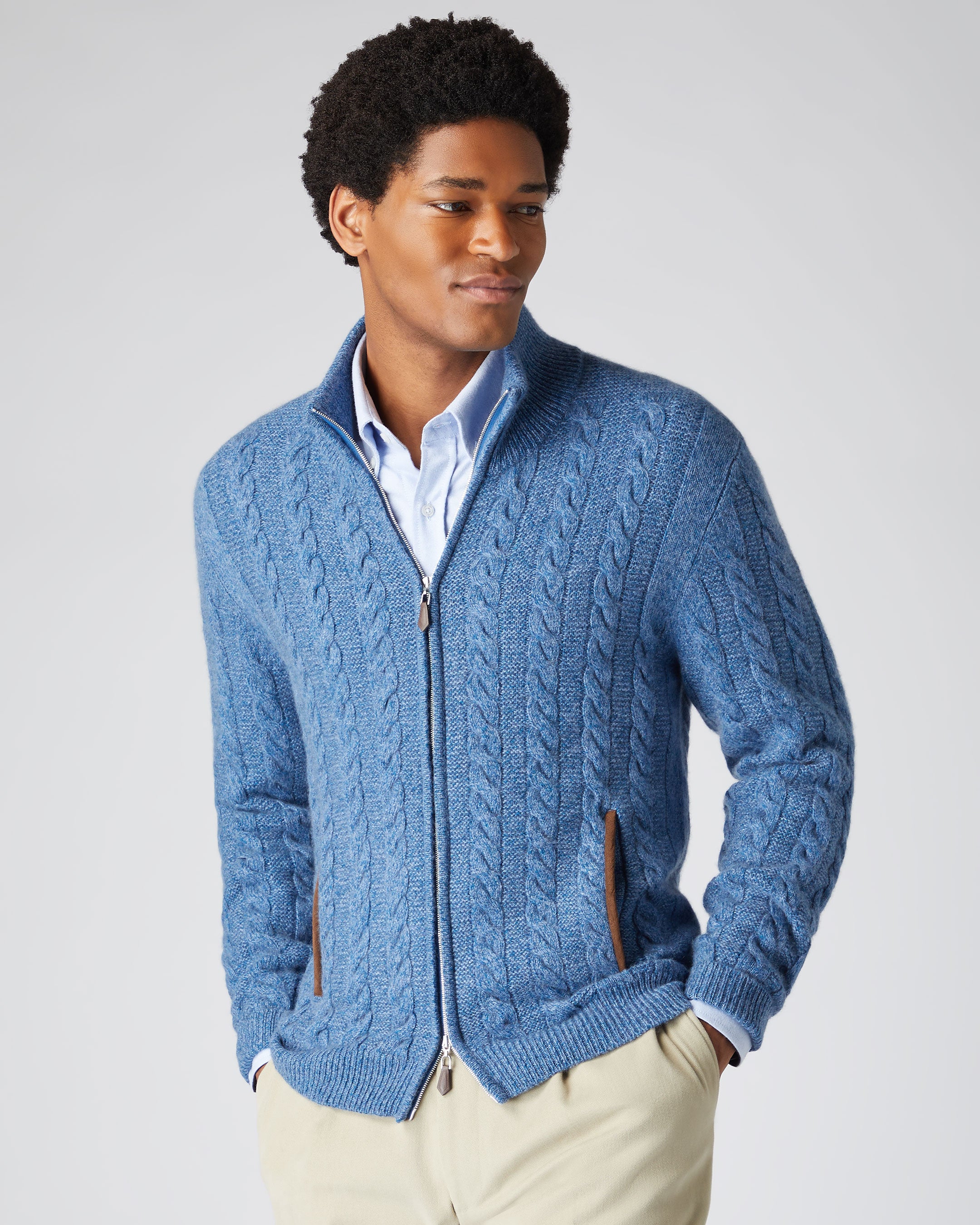 Cable knit clearance cardigan mens