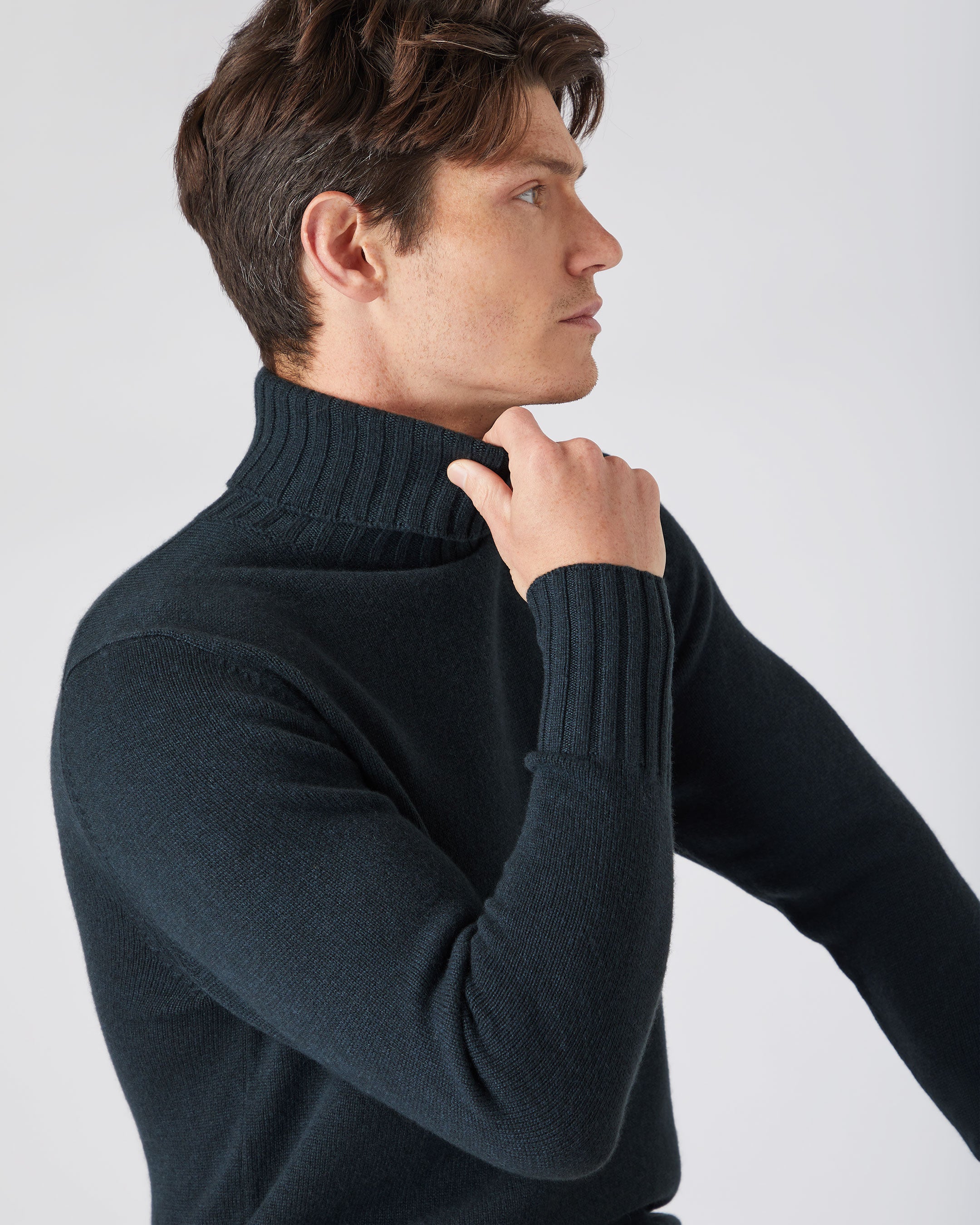 Mens thick roll sale neck jumper