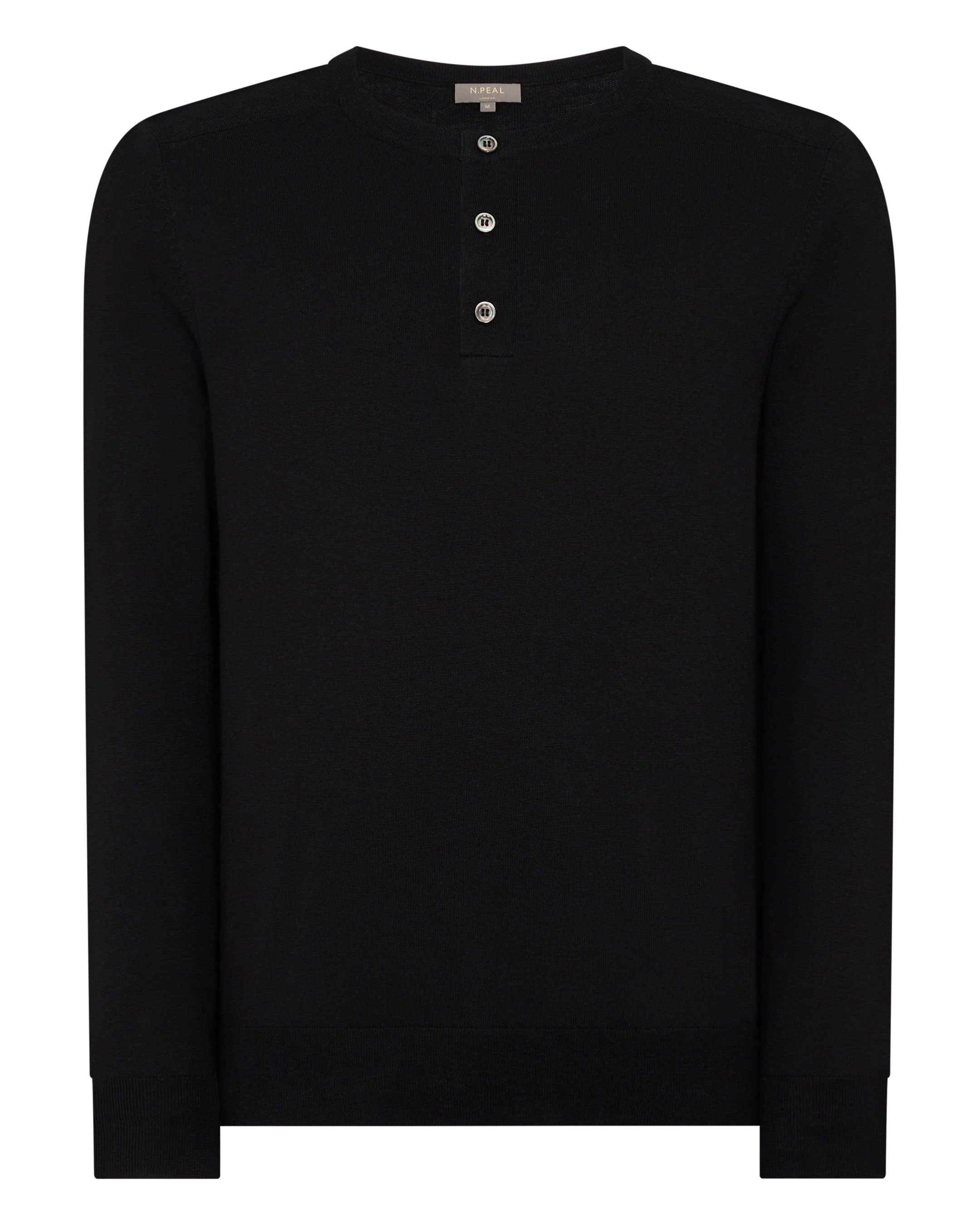 Black henley shirt mens best sale