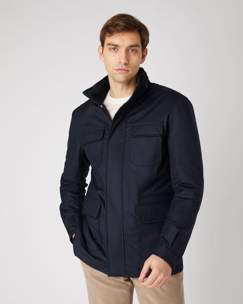 Men's Utility Jacket Navy Blue | N.Peal