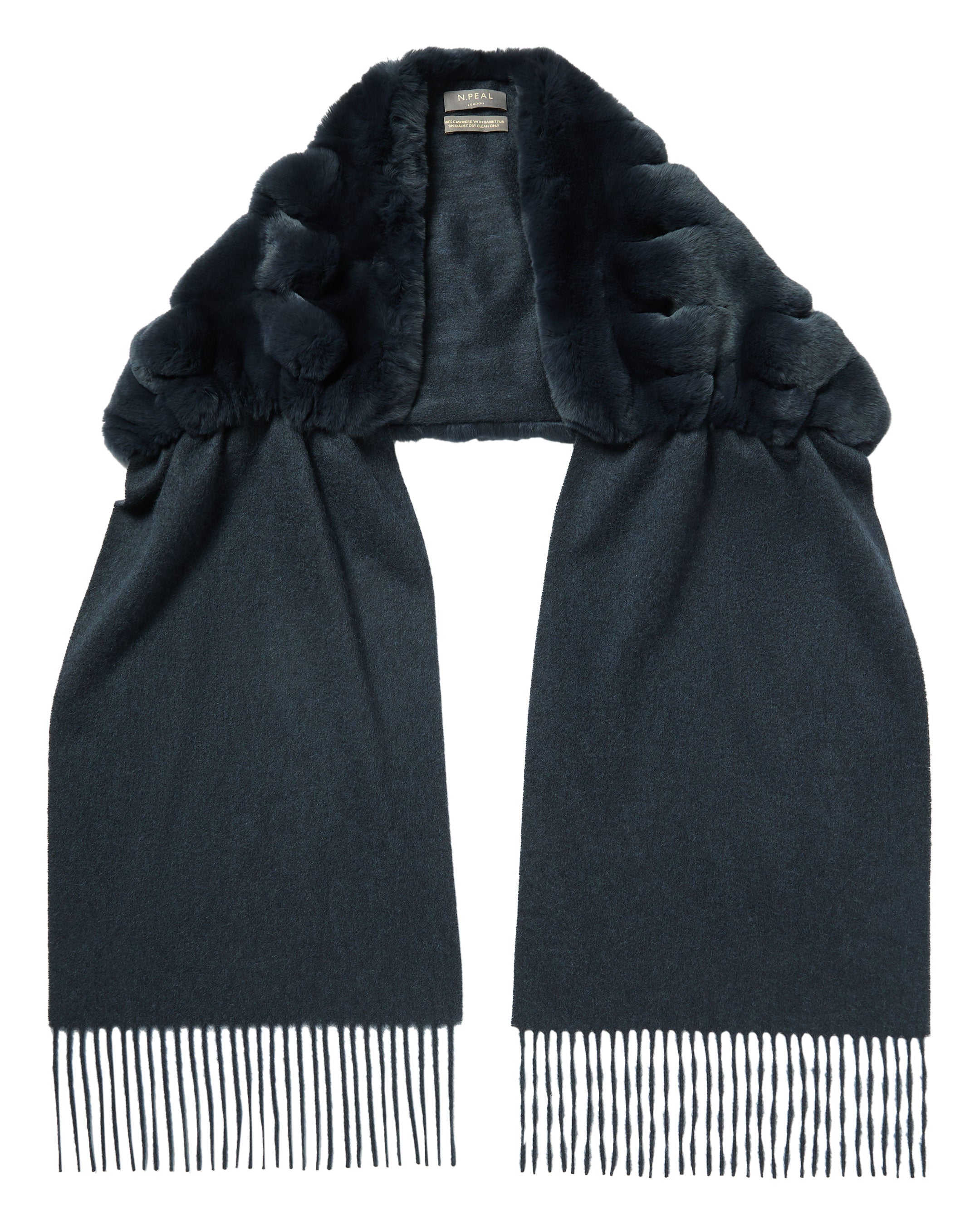 Black rabbit best sale fur scarf