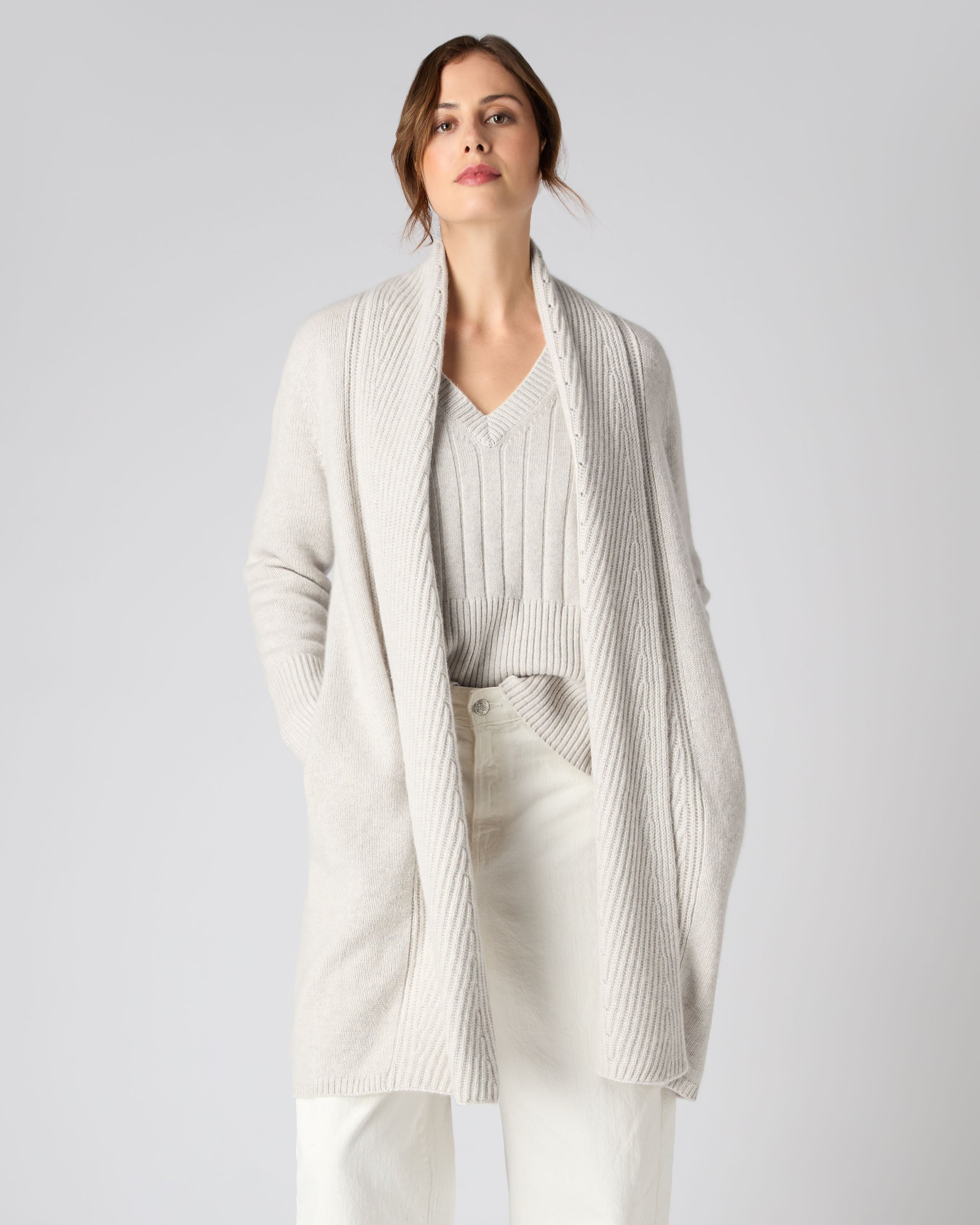 Grey cashmere outlet cardigan womens