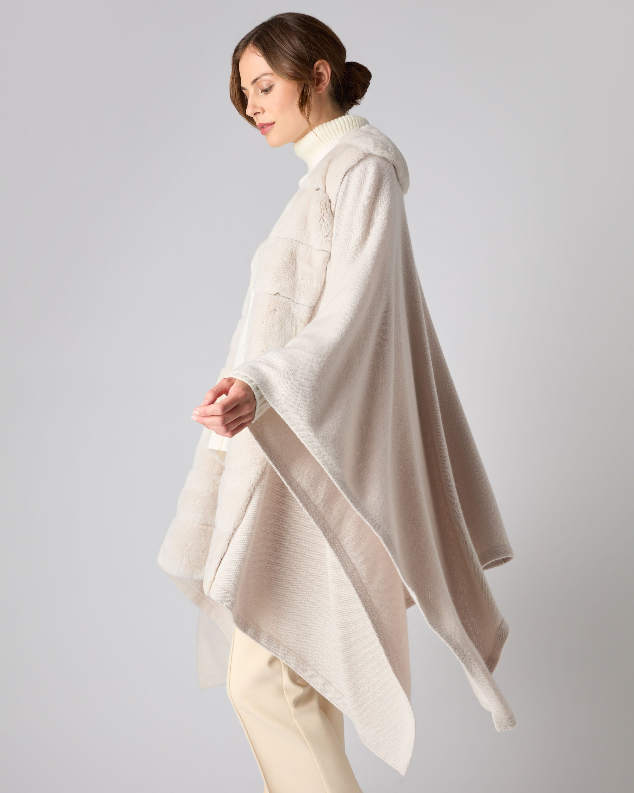 Lightweight cashmere poncho sale