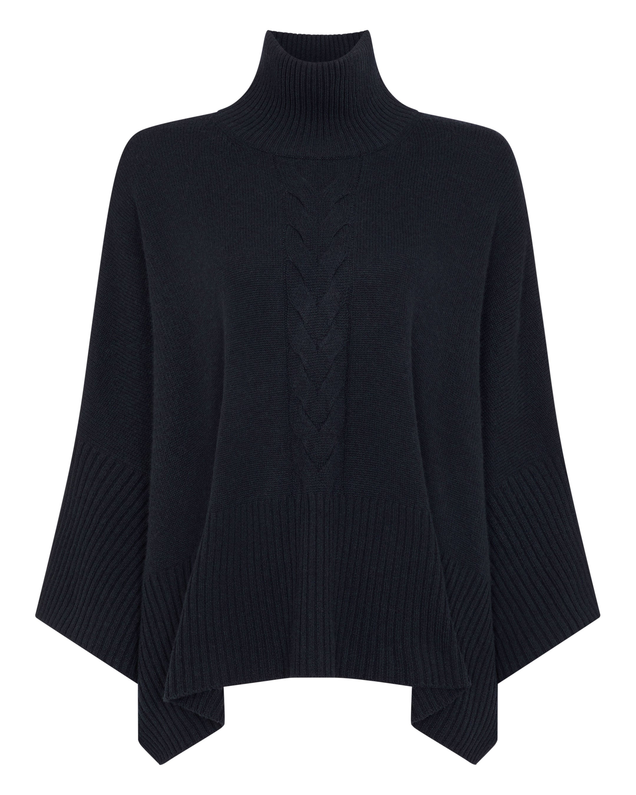 Navy on sale poncho jumper