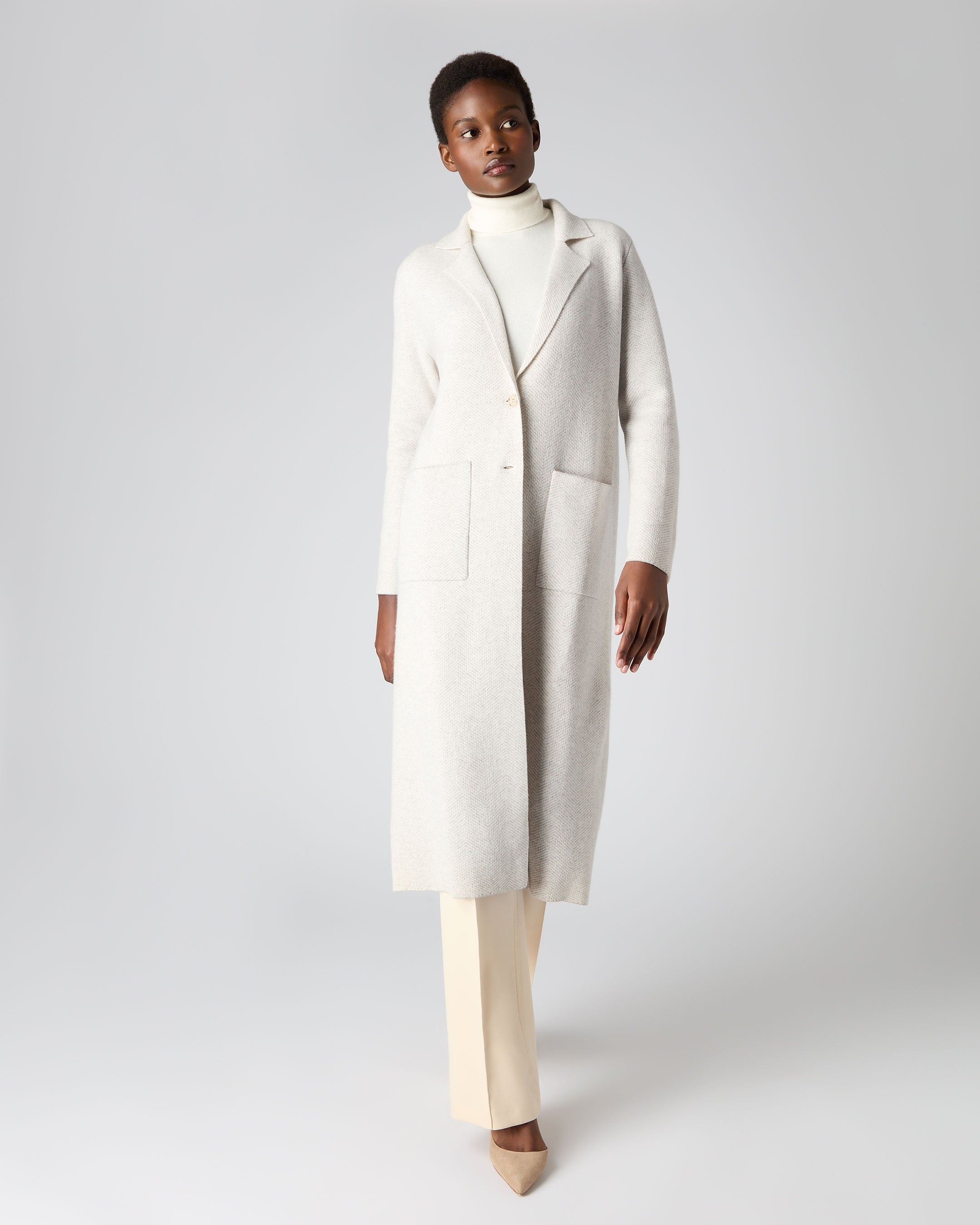 Long cashmere 2024 coat womens