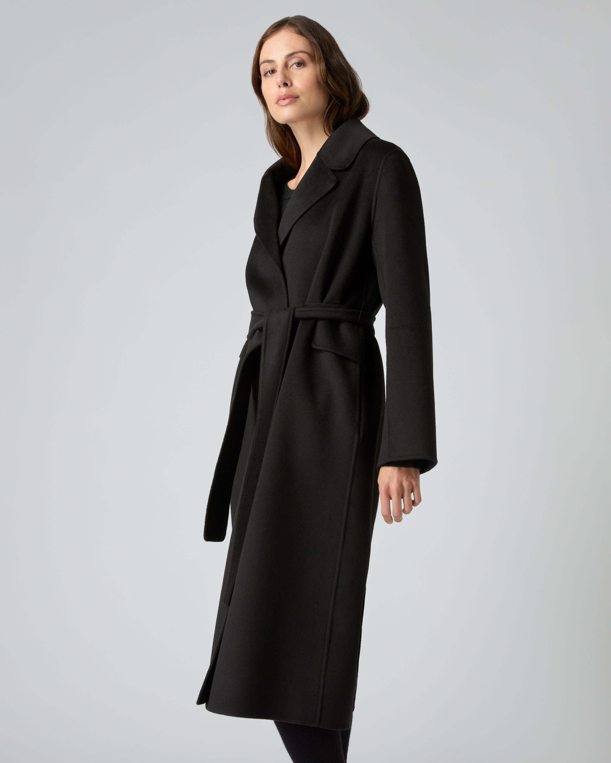 Black lapel outlet coat