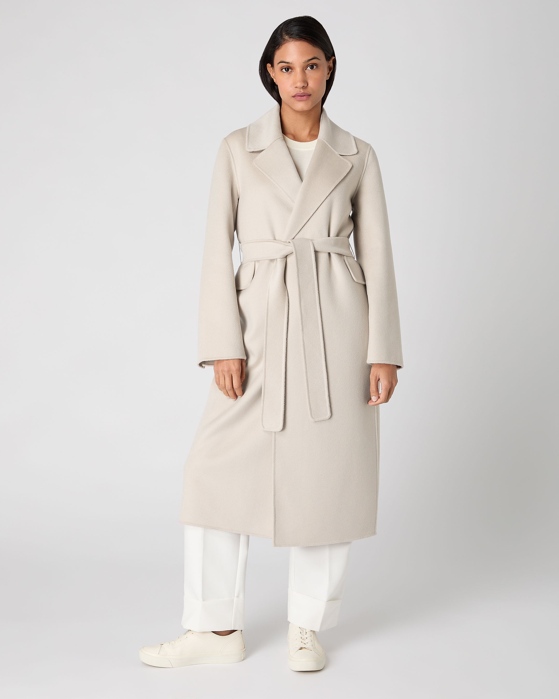 Cream cashmere coat sale