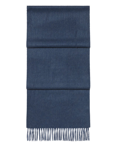 N.Peal Unisex Large Woven Cashmere Scarf Caviar Blue