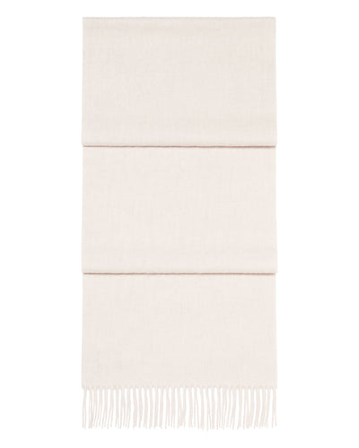 N.Peal Unisex Large Woven Cashmere Scarf Frost White