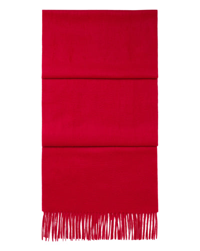 N.Peal Unisex Large Woven Cashmere Scarf Riding Red