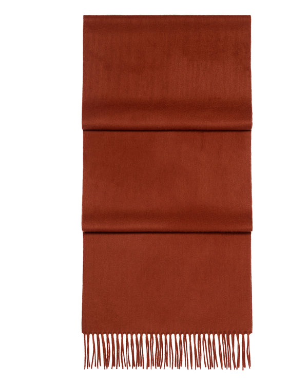 N.Peal Unisex Large Woven Cashmere Scarf Spice Orange