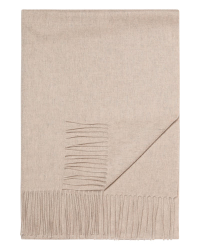 N.Peal Women's Woven Cashmere Shawl Oatmeal Brown