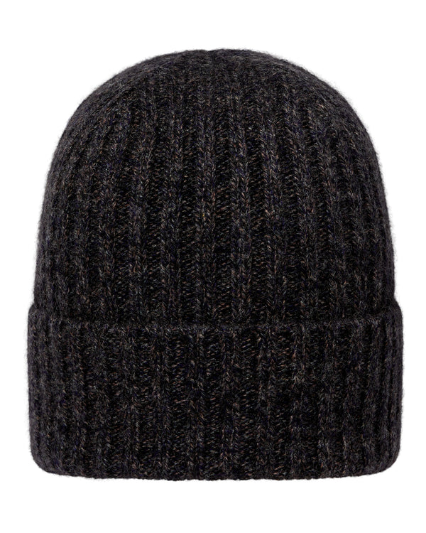 N.Peal Unisex Chunky Ribbed Cashmere Hat Granite Blue