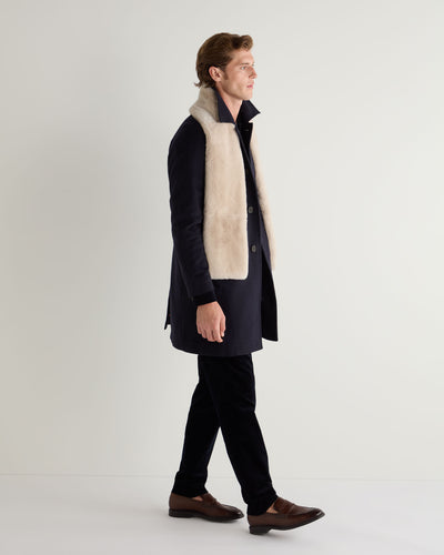 N.Peal Unisex Long Fur Scarf Frost White