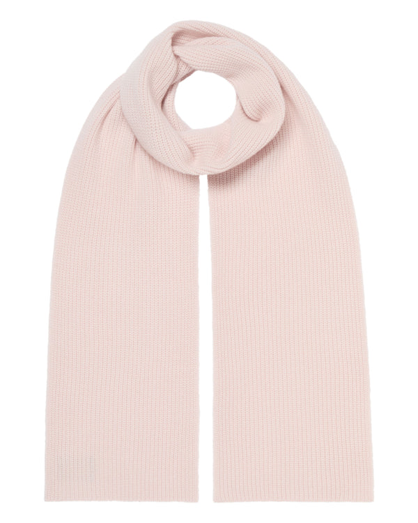 N.Peal Unisex Ribbed Cashmere Scarf Quartz Pink