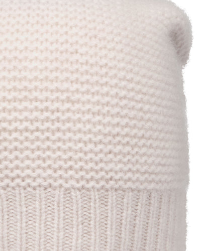 N.Peal Unisex Beanie Cashmere Hat Frost White