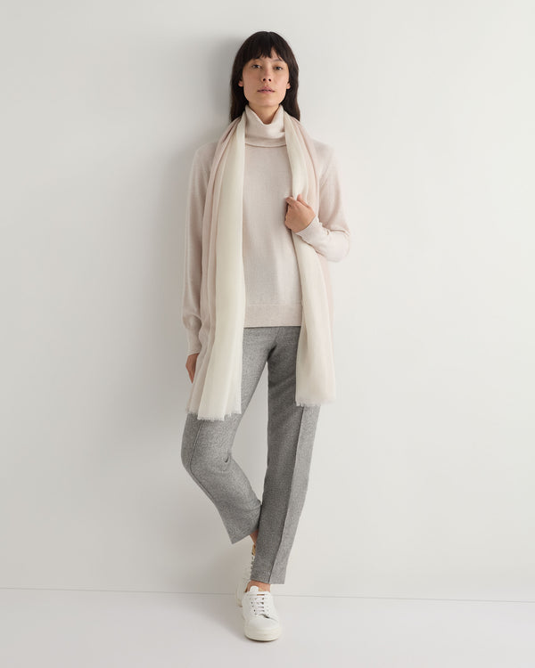 N.Peal Women's Dip Dye Cashmere Scarf Quartz Pink