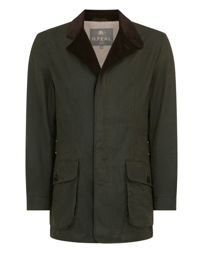 N.Peal Men's Breckenridge Wax Jacket Green