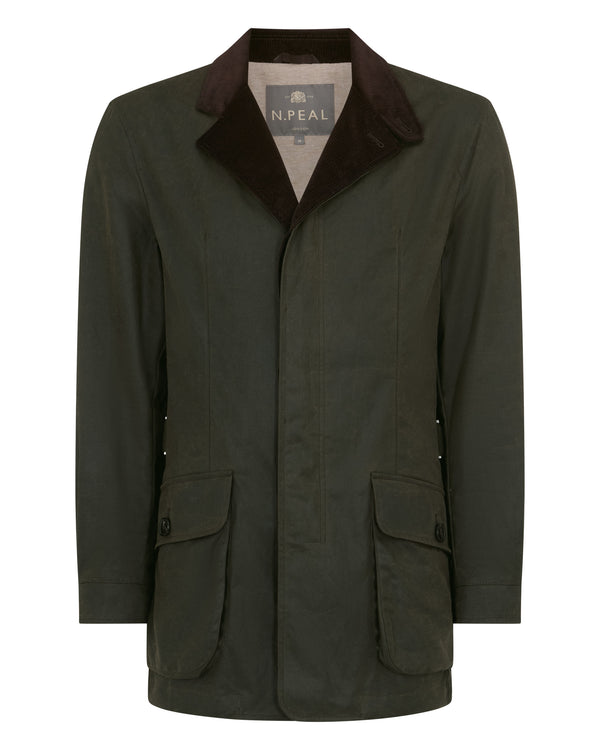 N.Peal Men's Breckenridge Wax Jacket Green