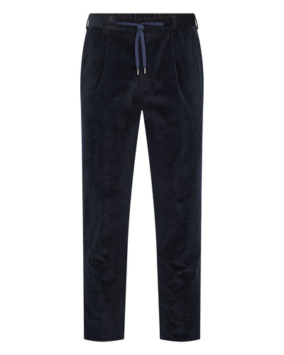 N.Peal Men's Atrani Cord Trousers Navy Blue