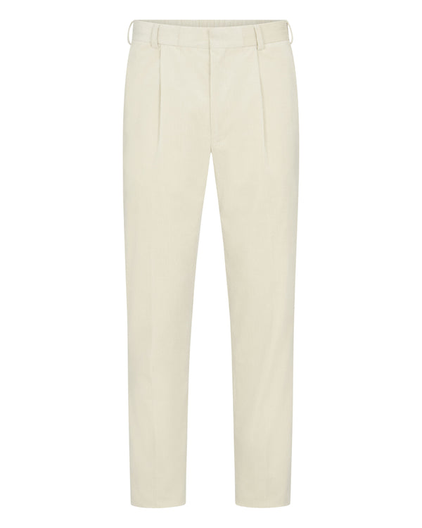 N.Peal Men's Atrani Cord Trousers Off White 