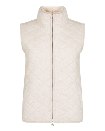 N.Peal Women's Robyn Fur Lined Cashmere Gilet Frost White