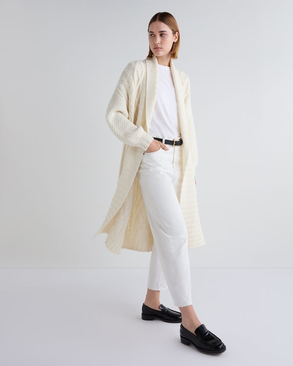 N.Peal Women's Hero Concept Cashmere Cardigan New Ivory White