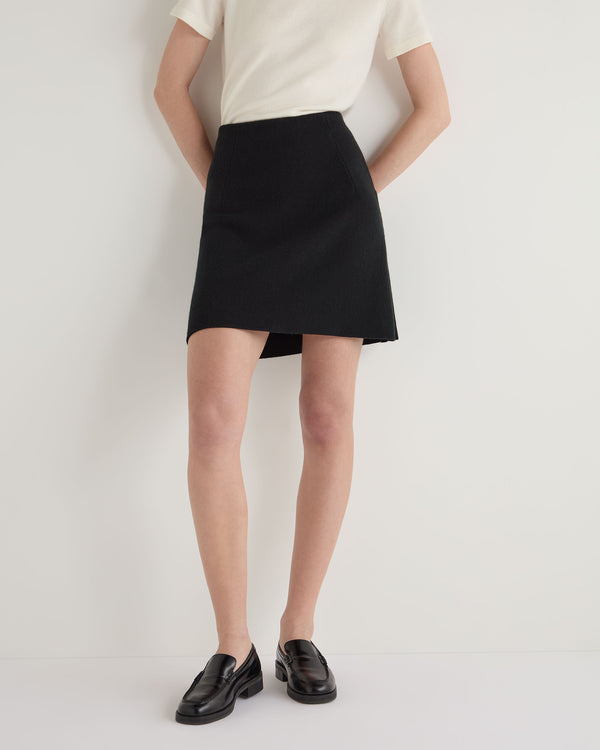 N.Peal Women's Milano Mini Cashmere Skirt Black