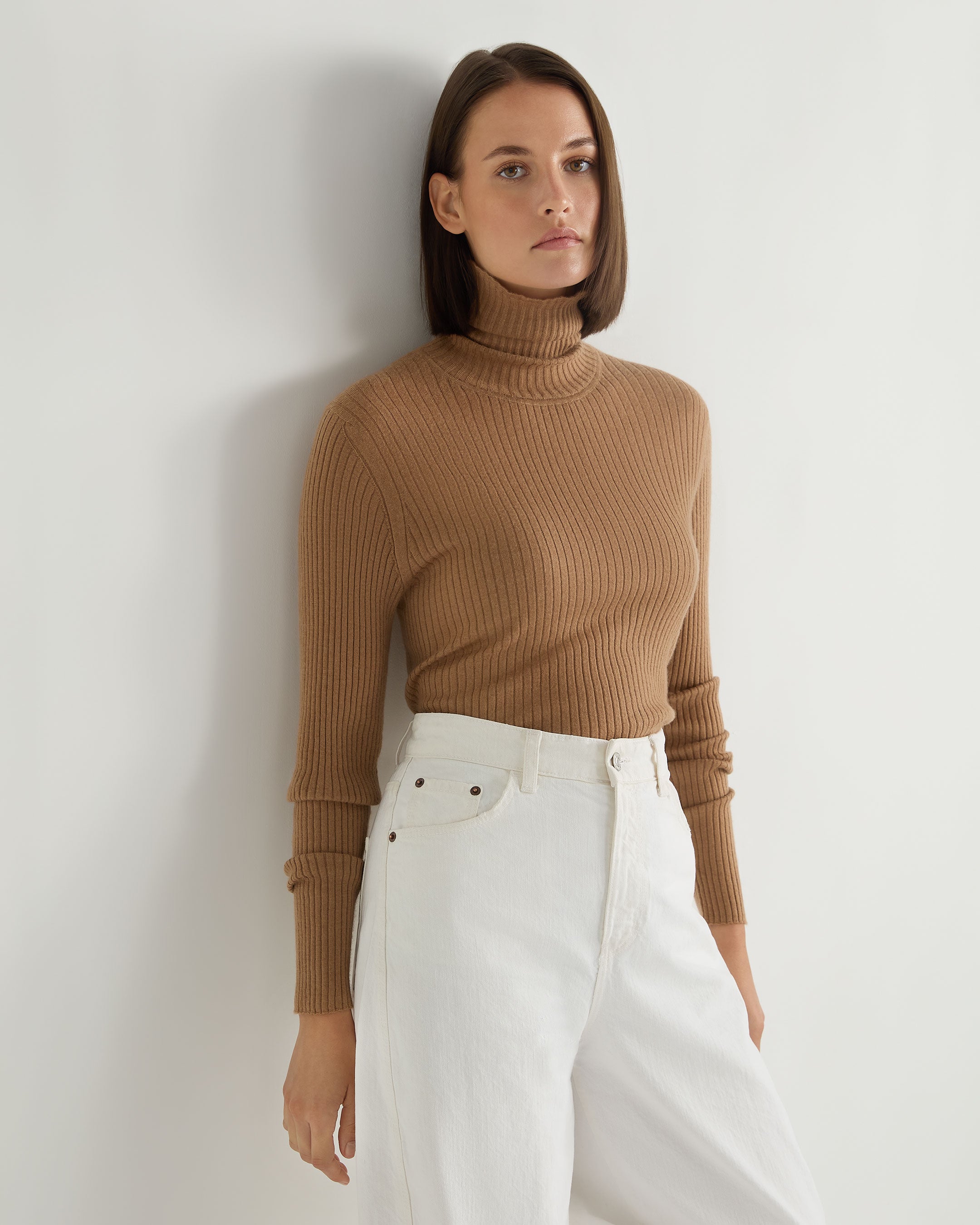 Cashmere ribbed sweater hotsell