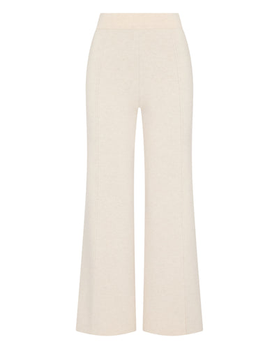 N.Peal Women's Double Face Trousers Ecru White