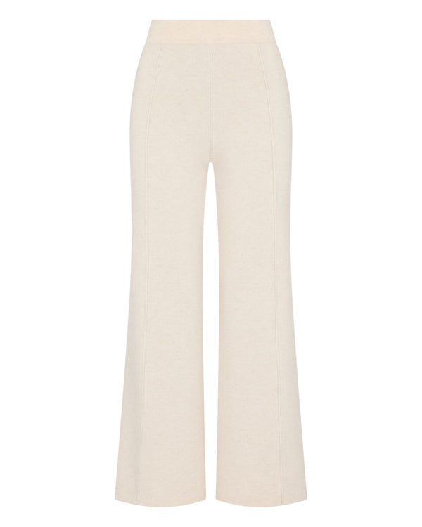 N.Peal Women's Double Face Trousers Ecru White