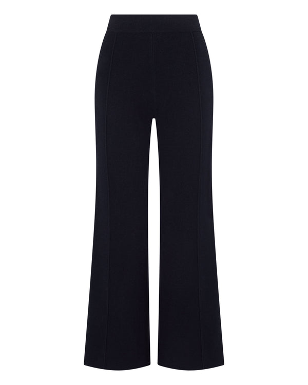 N.Peal Women's Double Face Trousers Navy Blue