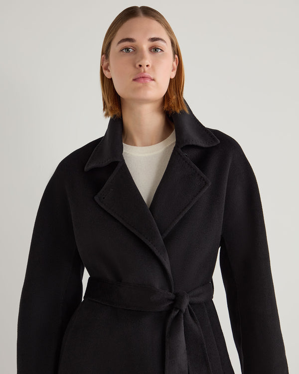 N.Peal Women's Estella Robe Coat Black