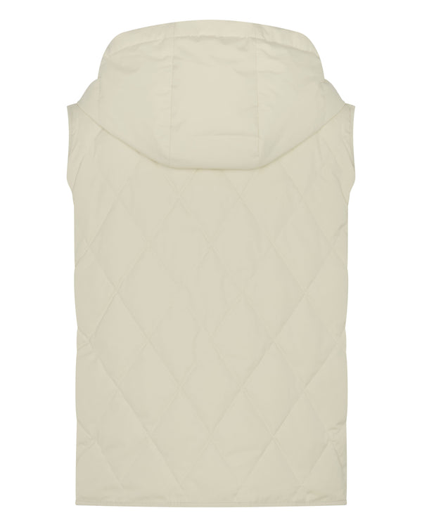 N.Peal Women's Tara Down Gilet Cream White