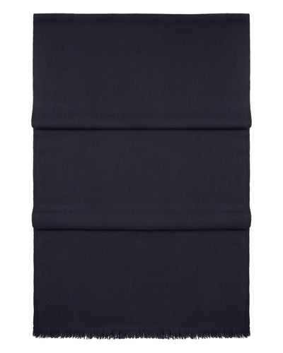 N.Peal Women's Pashmina Cashmere Stole Navy Blue