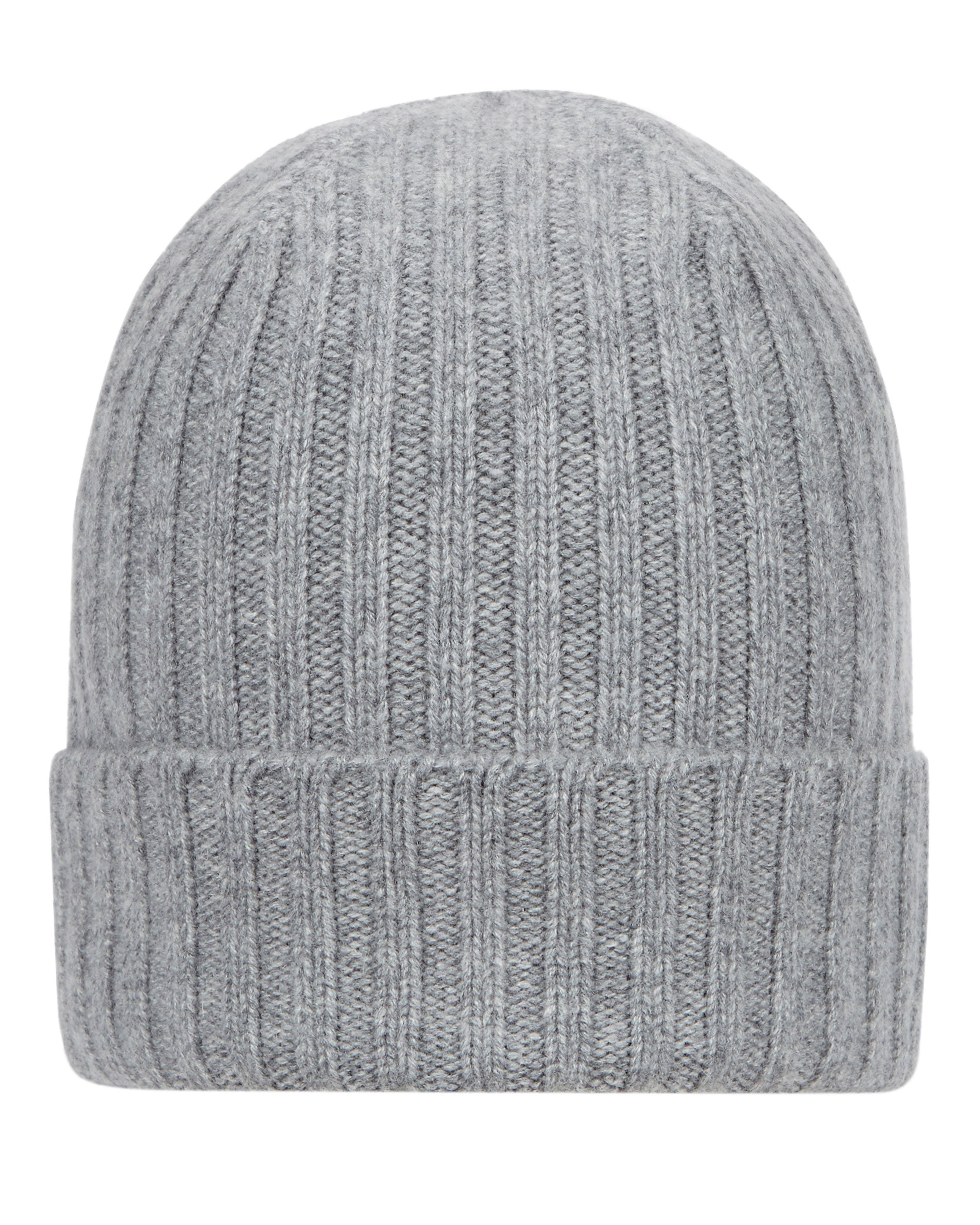 Unisex Chunky Ribbed Cashmere Hat Flannel Grey | N.Peal