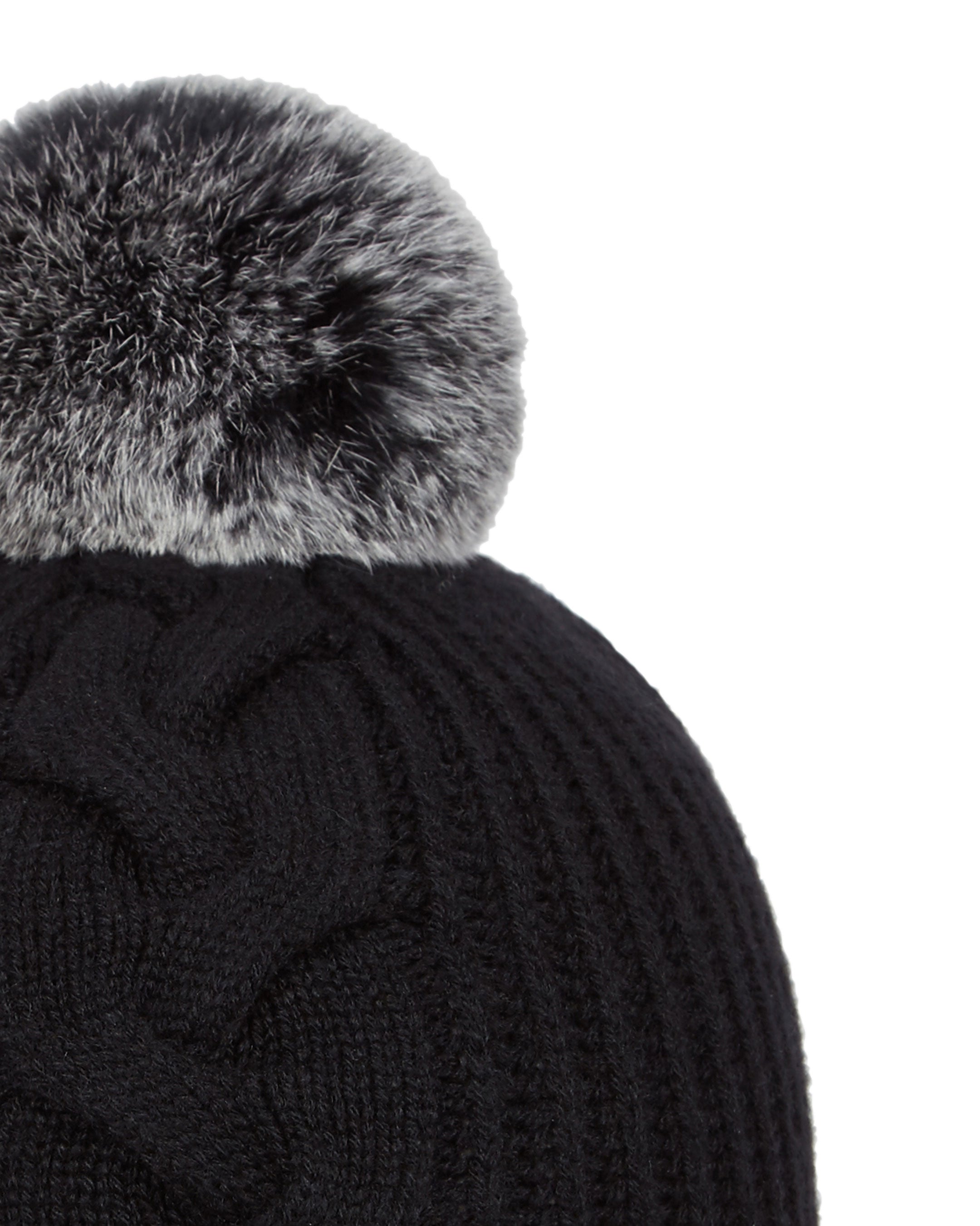 Womens faux deals fur bobble hat