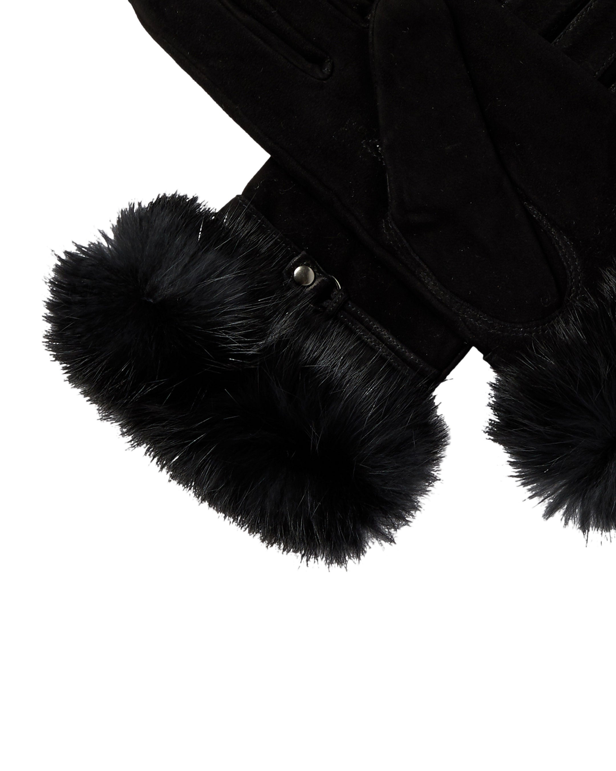 Rabbit fur best sale lined ladies gloves