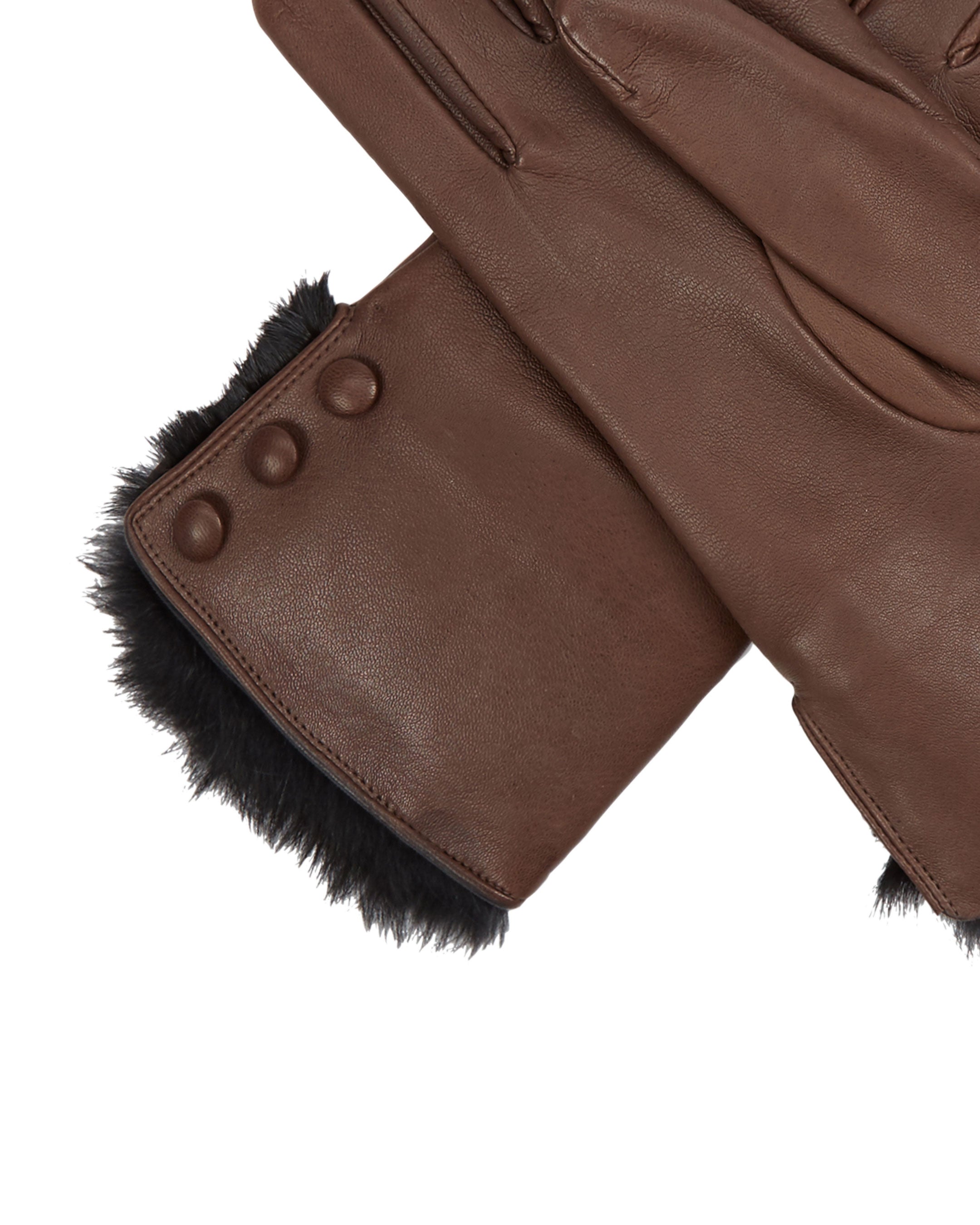 Women's shearling lined clearance leather gloves